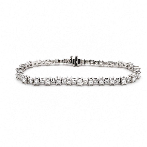 Alternating Diamond Tennis Bracelet