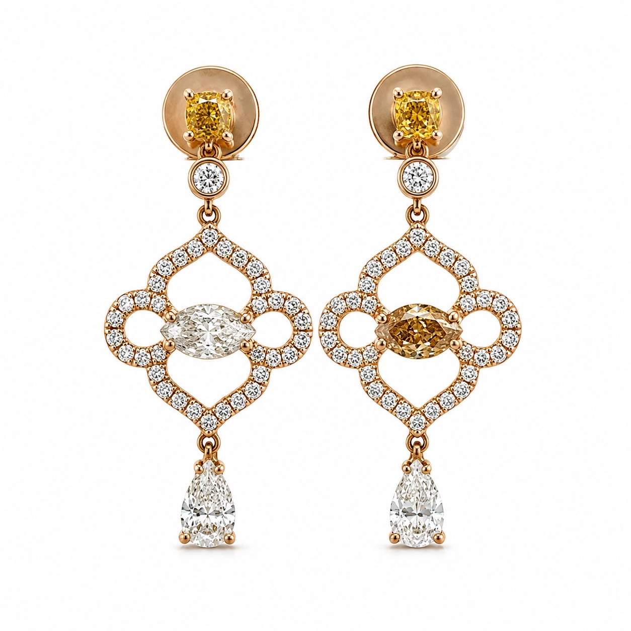 Diamond Dangle Earrings