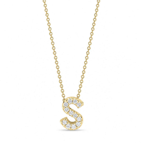 Roberto Coin Tiny Treasure Love Letter "S" Pendant Necklace