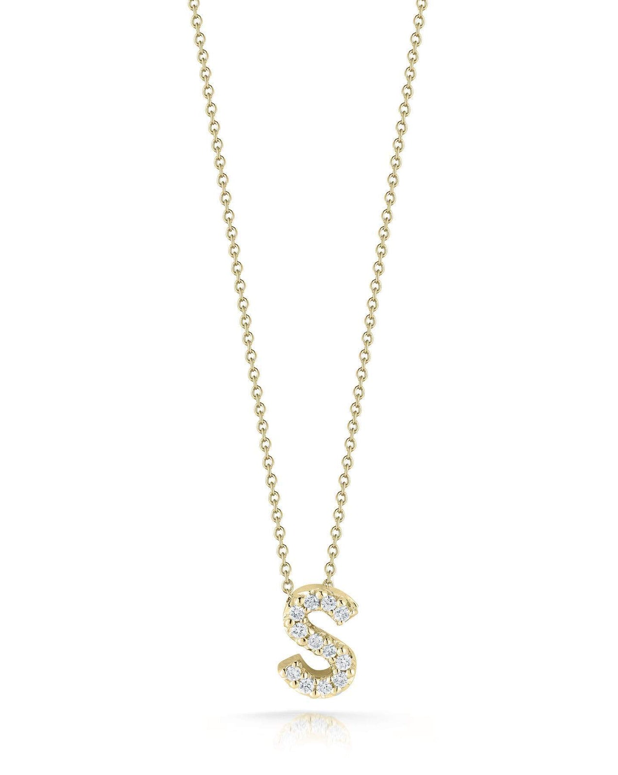Roberto Coin Tiny Treasure Love Letter "S" Pendant Necklace
