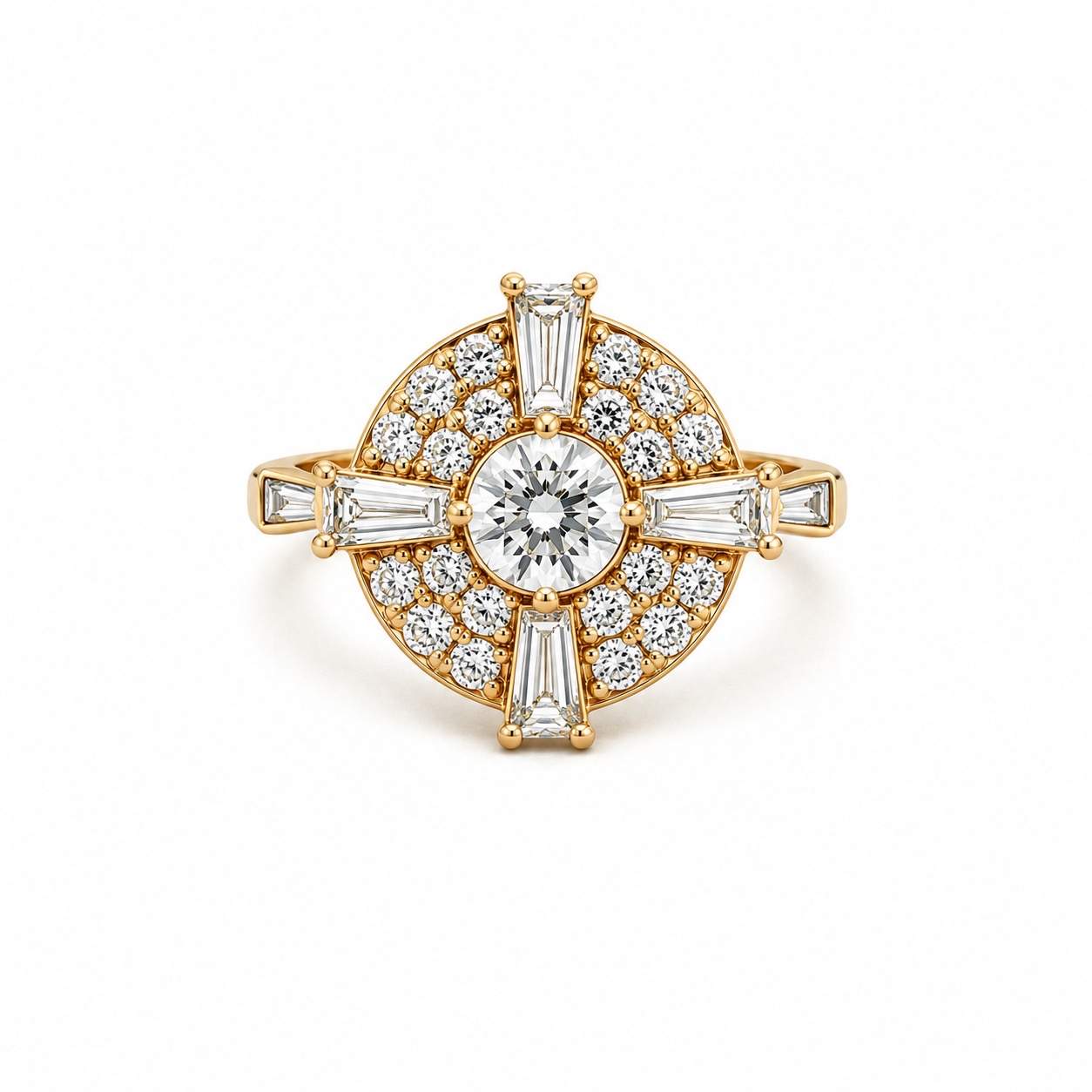 'Points North' Diamond Ring