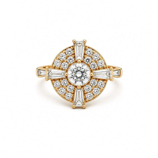 'Points North' Diamond Ring