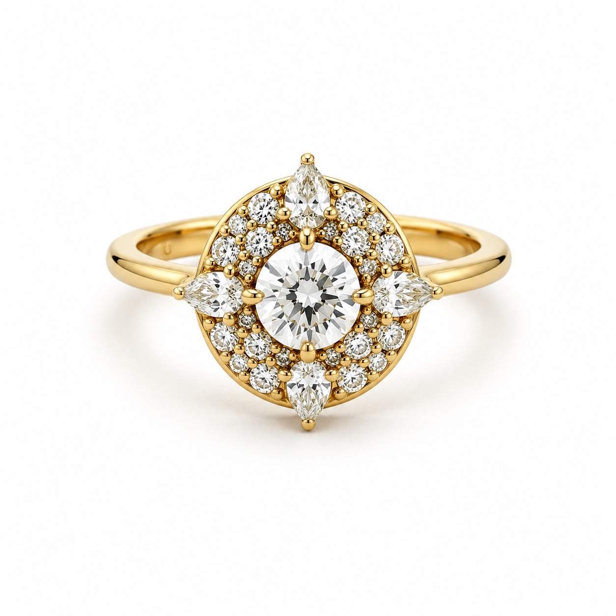 'Points North' Diamond Ring