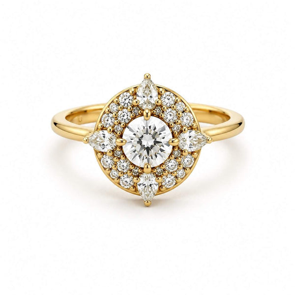 'Points North' Diamond Ring