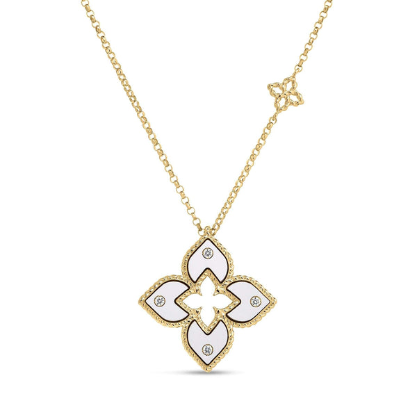 Roberto Coin Venetian Princess Flower Pendant Necklace