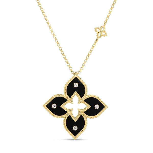 Roberto Coin Venetian Princess Large Flower Pendant Necklace