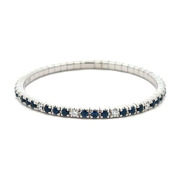 Sapphire & Diamond Stretch Bracelet