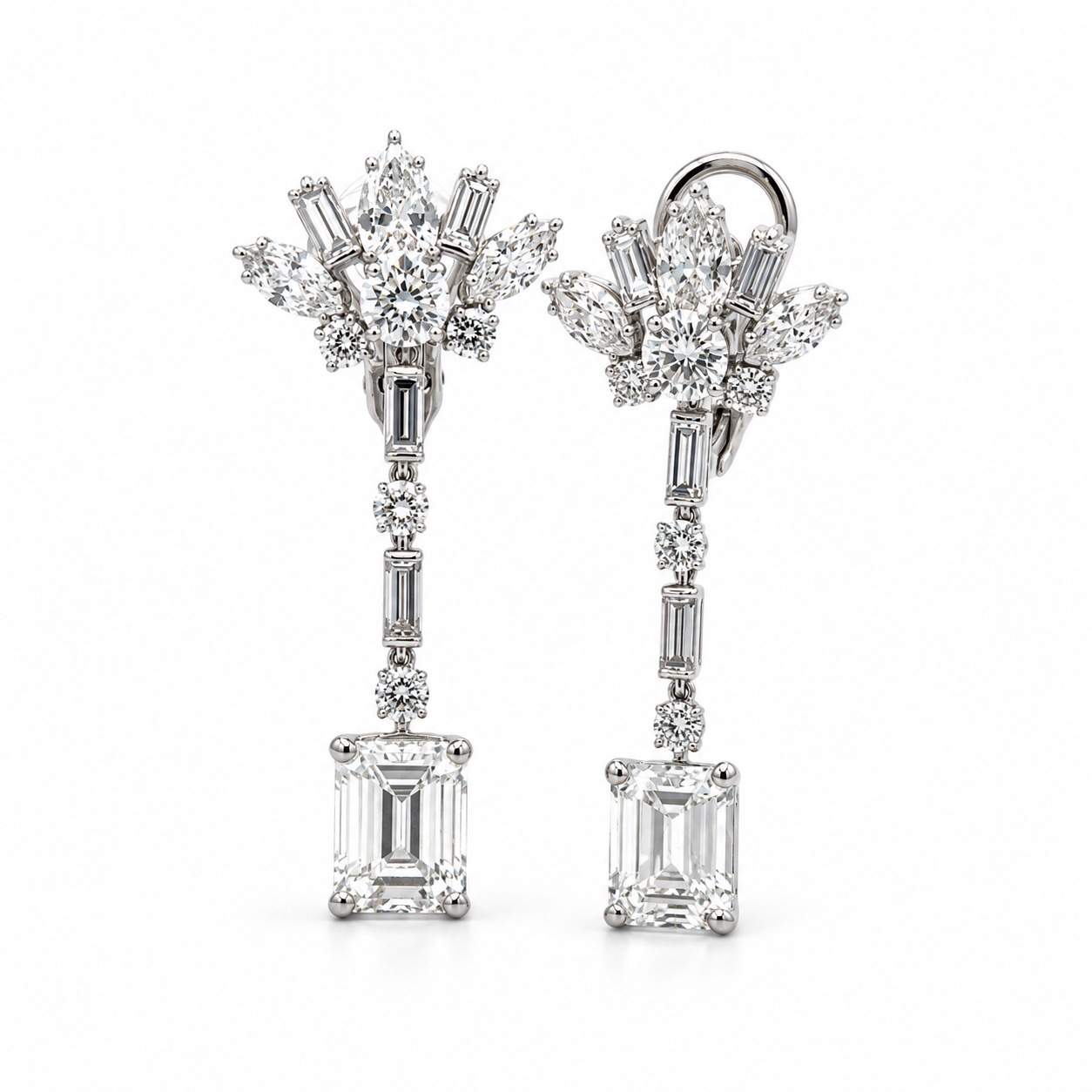 Diamond Hanging Earrings