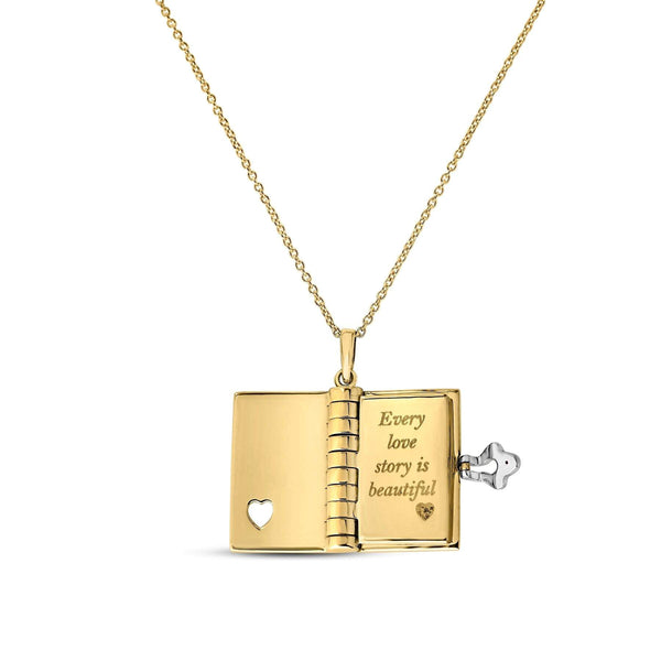 Roberto Coin Tiny Treasures Love Book Pendant Necklace
