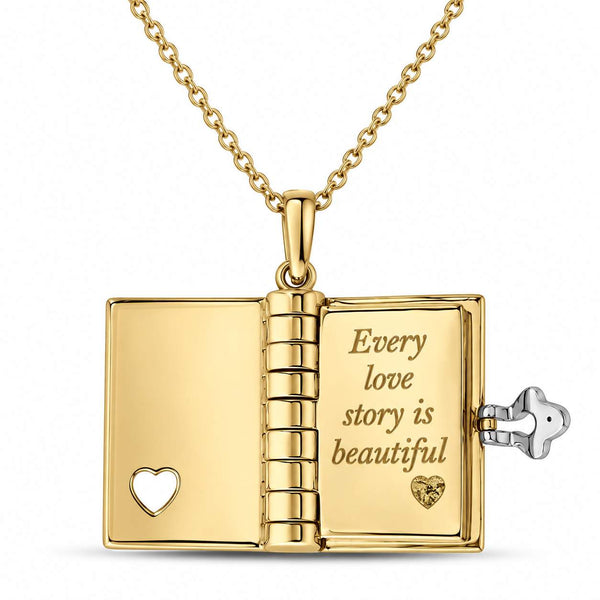 Roberto Coin Tiny Treasures Love Book Pendant Necklace