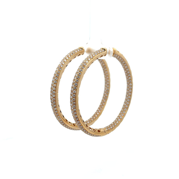 Diamond Hoop Earrings