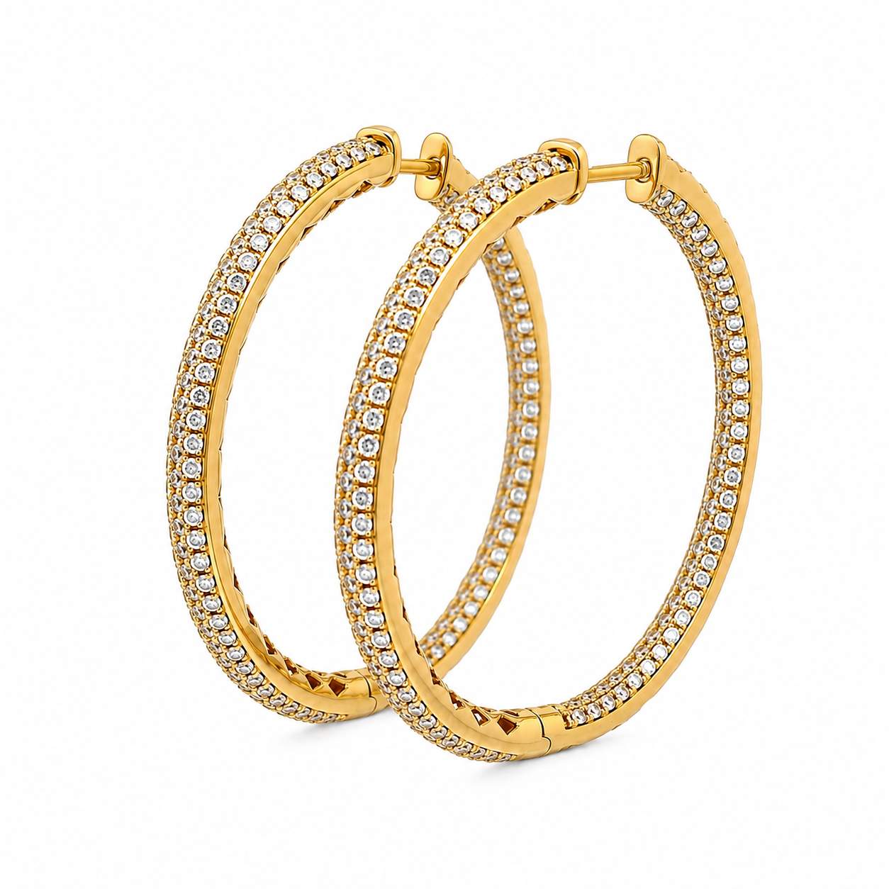 Diamond Hoop Earrings