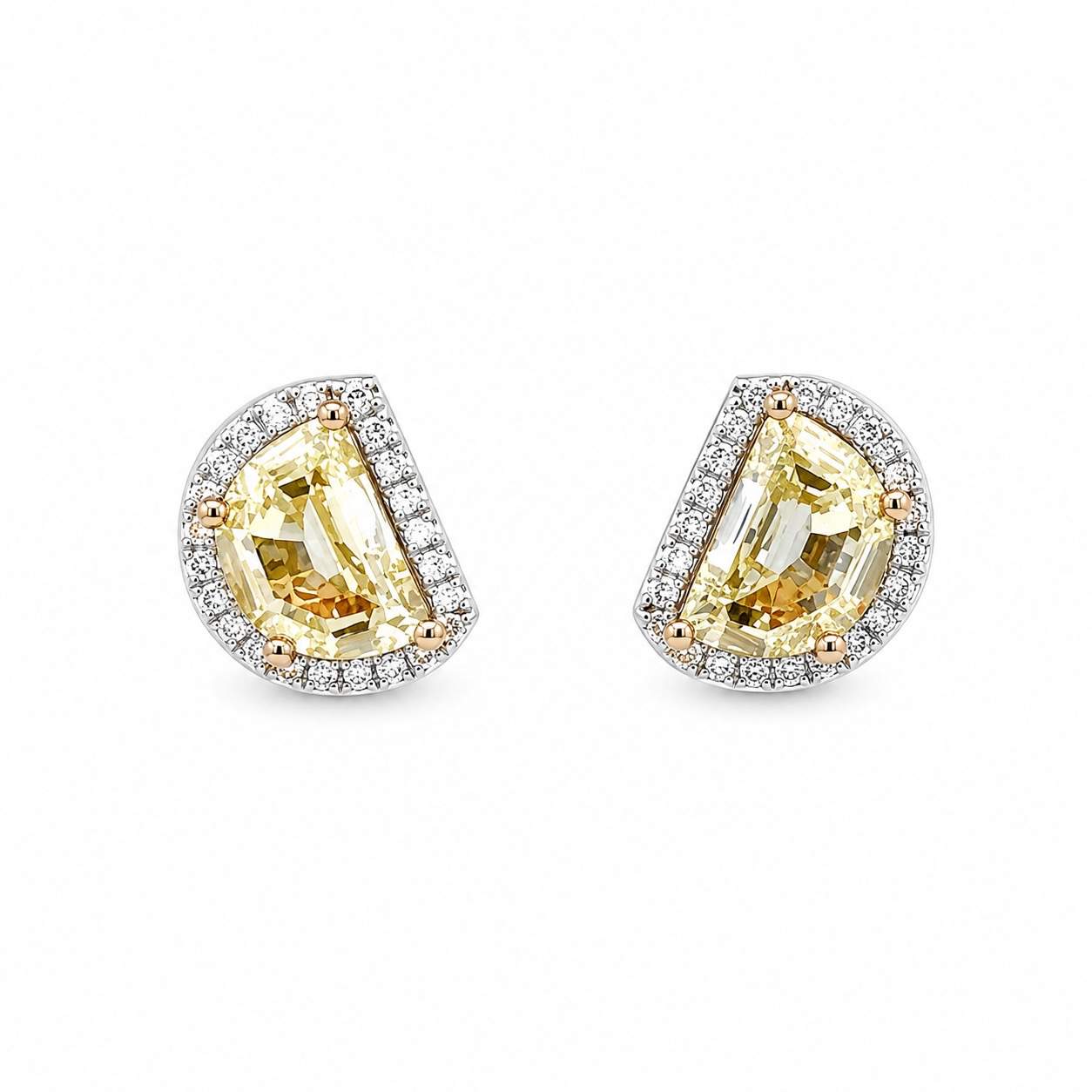 Halo Diamond Stud Earrings