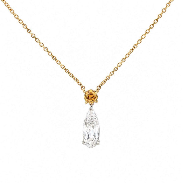 Yellow Diamond Pendant Necklace