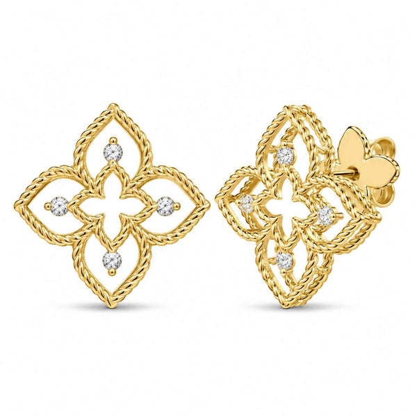 Roberto Coin Princess Flower Earrings