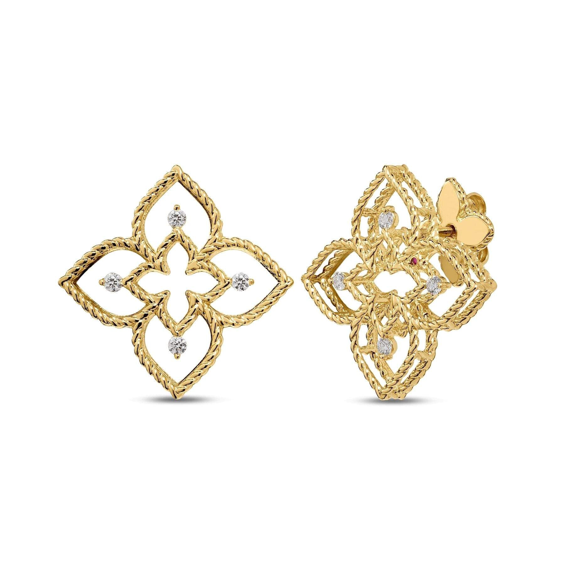Roberto Coin Princess Flower Earrings