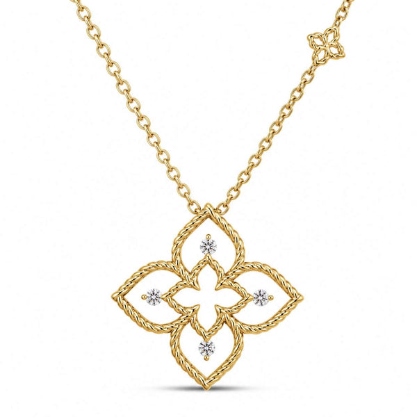 Roberto Coin Small Princess Flower Open Frame Pendant