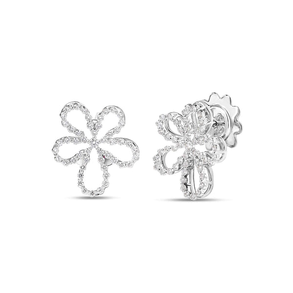 Roberto Coin Jasmine Outline Flower Stud Earrings