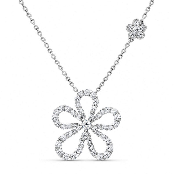 Roberto Coin Jasmine Flower Large Outline Pendant