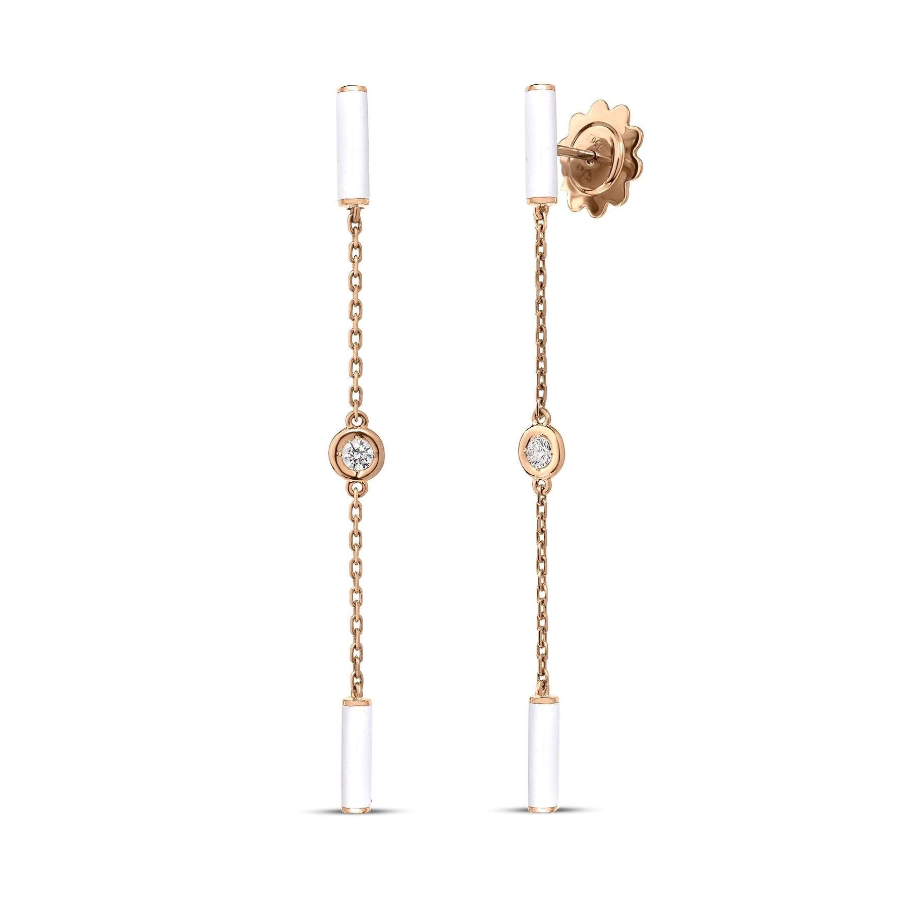 Roberto Coin Diamond By The Inch Earrings