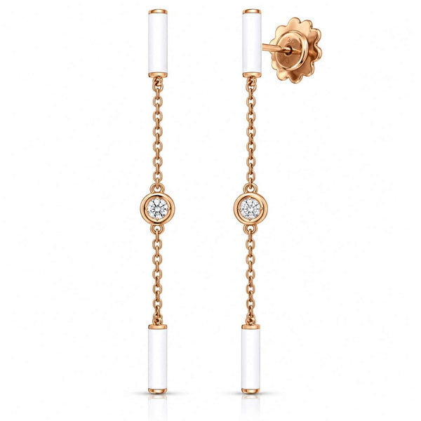 Roberto Coin Diamond By The Inch Earrings