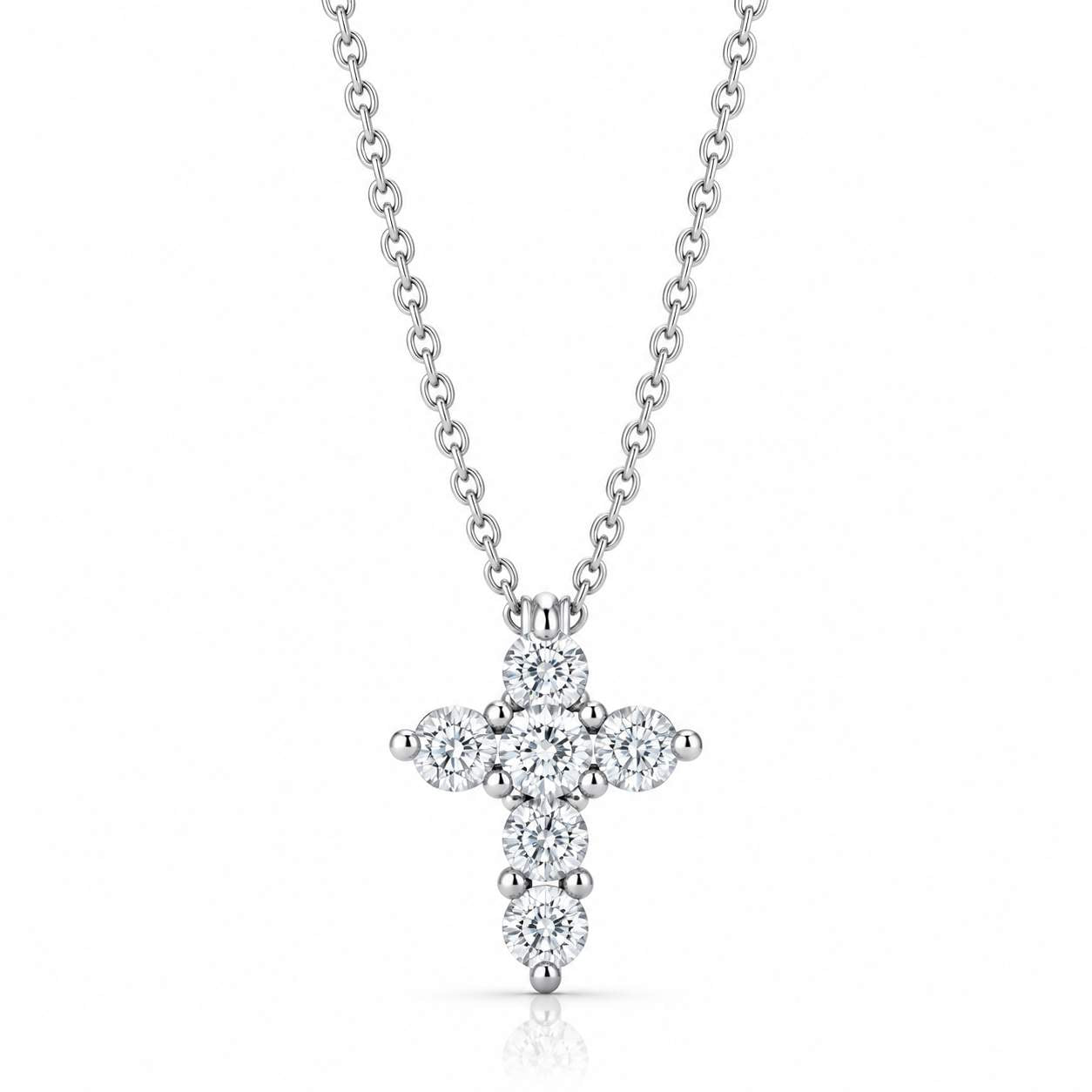 Roberto Coin Tiny Treasure Mini Cross Pendant Necklace