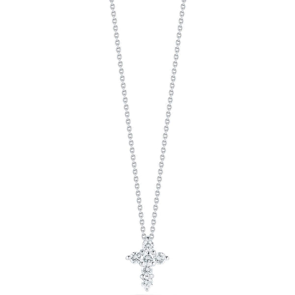 Roberto Coin Tiny Treasure Mini Cross Pendant Necklace