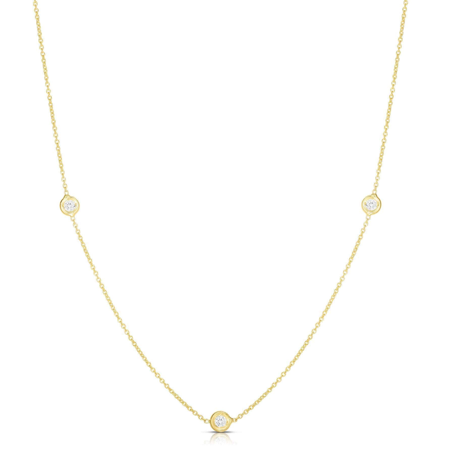 Roberto Coin By The Inch, 3 Stations, Necklace