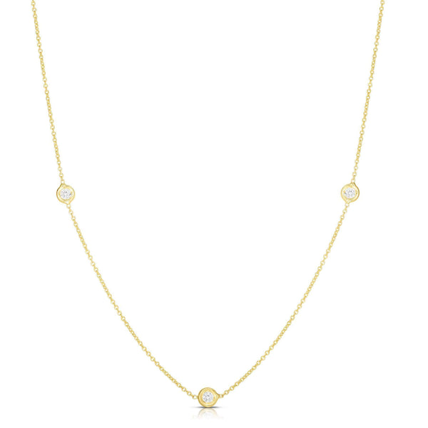 Roberto Coin By The Inch, 3 Stations, Necklace