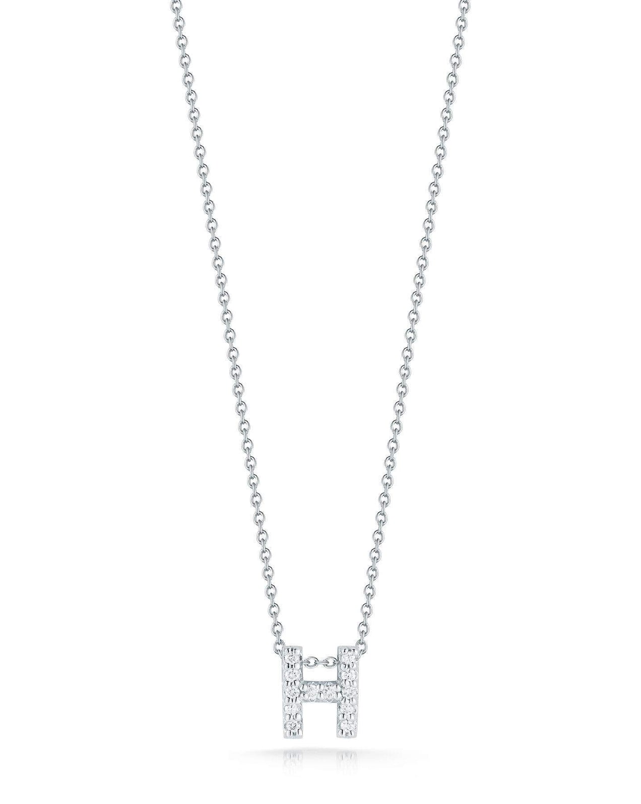 Roberto Coin Tiny Treasure Love Letter "H" Pendant Necklace