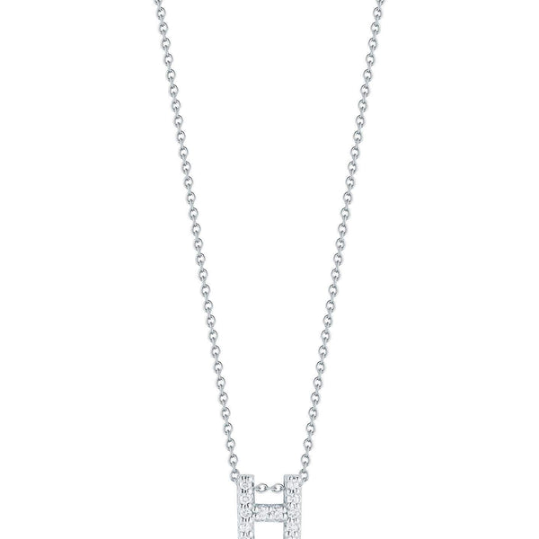 Roberto Coin Tiny Treasure Love Letter "H" Pendant Necklace
