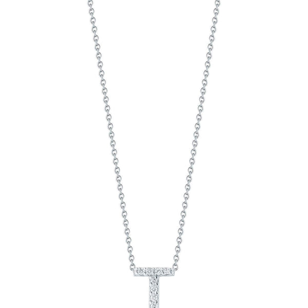 Roberto Coin Tiny Treasure Love Letter "T" Pendant Necklace