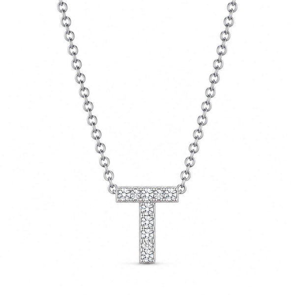 Roberto Coin Tiny Treasure Love Letter "T" Pendant Necklace