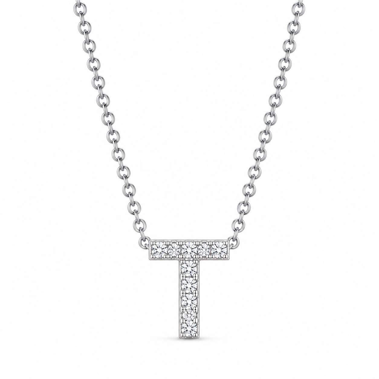 Roberto Coin Tiny Treasure Love Letter "T" Pendant Necklace