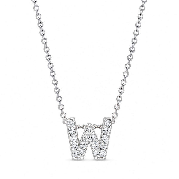 Roberto Coin Tiny Treasure Love Letter "W" Pendant Necklace