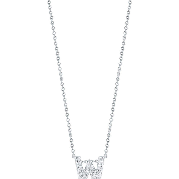 Roberto Coin Tiny Treasure Love Letter "W" Pendant Necklace