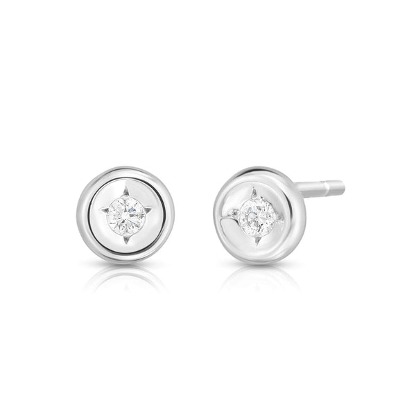 Roberto Coin Tiny Treasures Bezel Stud Earrings