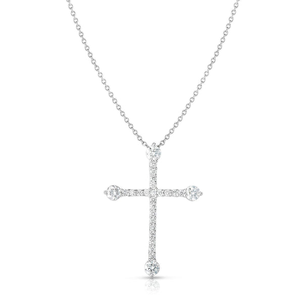 Roberto Coin Tiny Treasure Medium Ends Cross Pendant Necklace