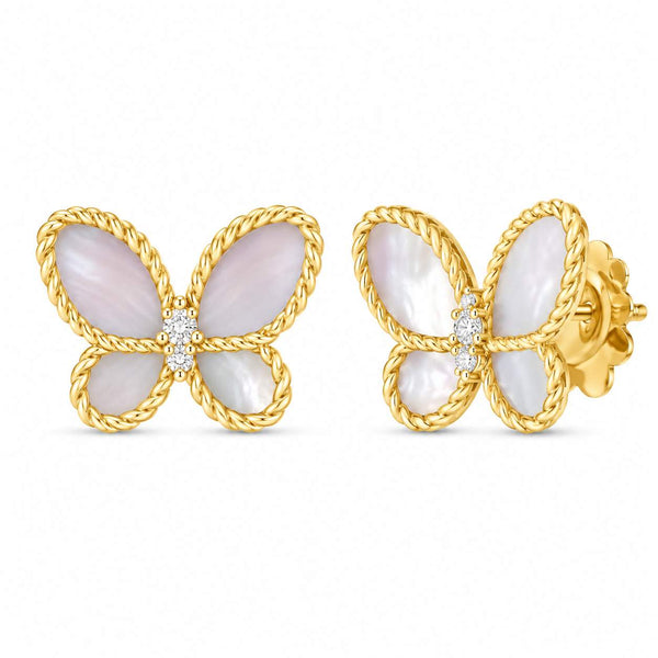 Roberto Coin Jasmine Butterfly Earrings