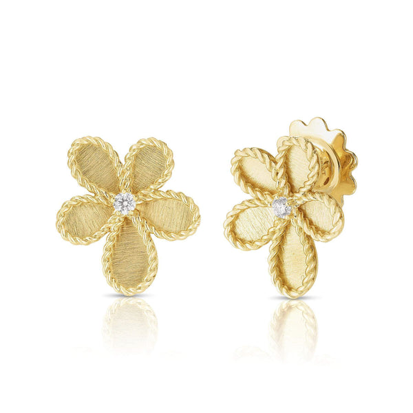 Roberto Coin Jasmine Satin-Finish Flower Stud Earrings