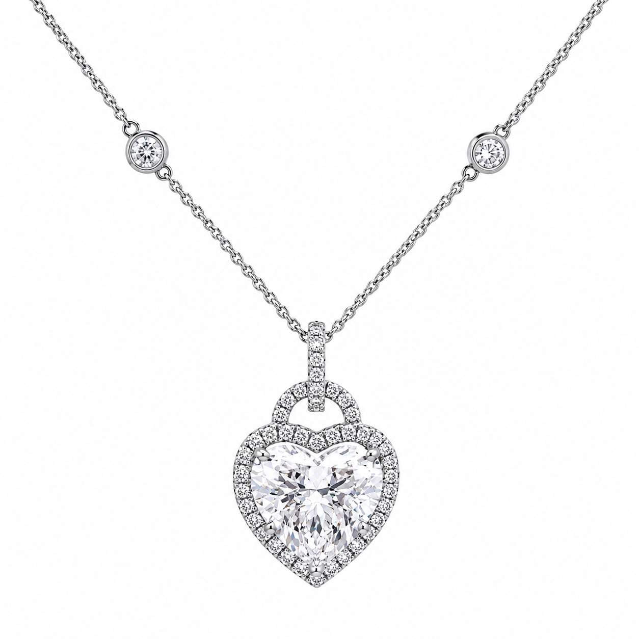 Diamond Heart Pendant Necklace