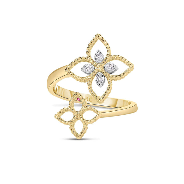 Roberto Coin Princess Flower Open Frame Bypass Ring