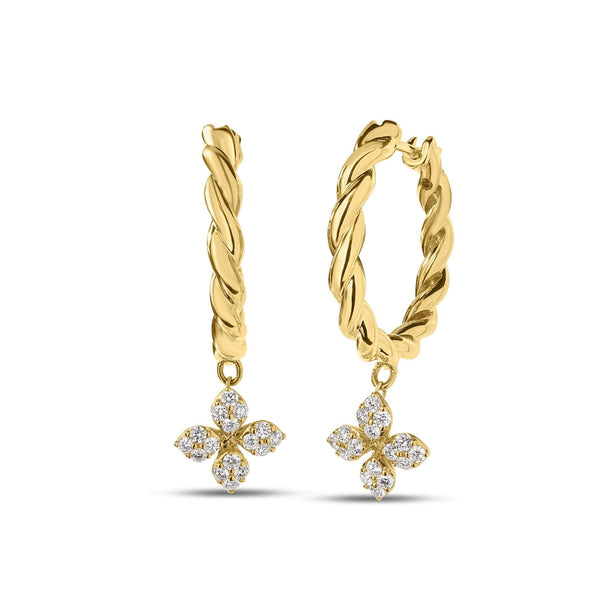 Roberto Coin Love In Verona Twist Hoop Earrings