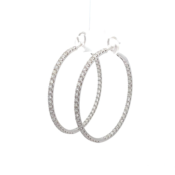 Diamond Hoop Earrings