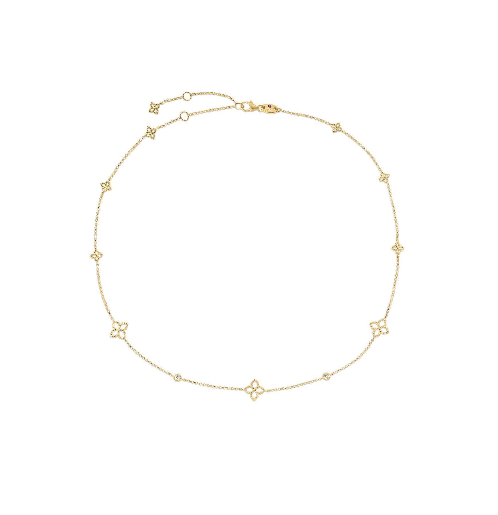 Roberto Coin Principessa Flower Station Necklace