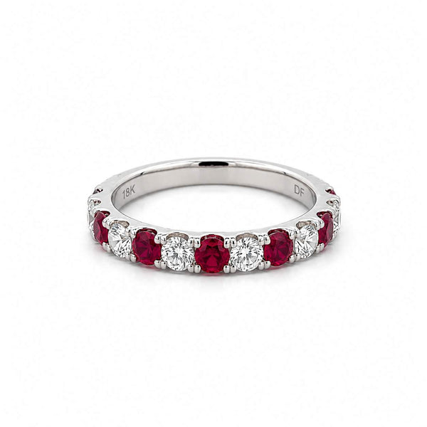 RUBY AND DIAMOND WEDDING BAND