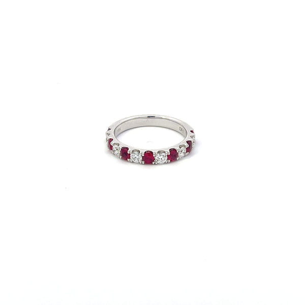 RUBY AND DIAMOND WEDDING BAND