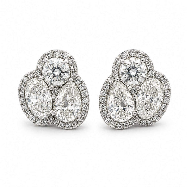 Halo Diamond Stud Earrings