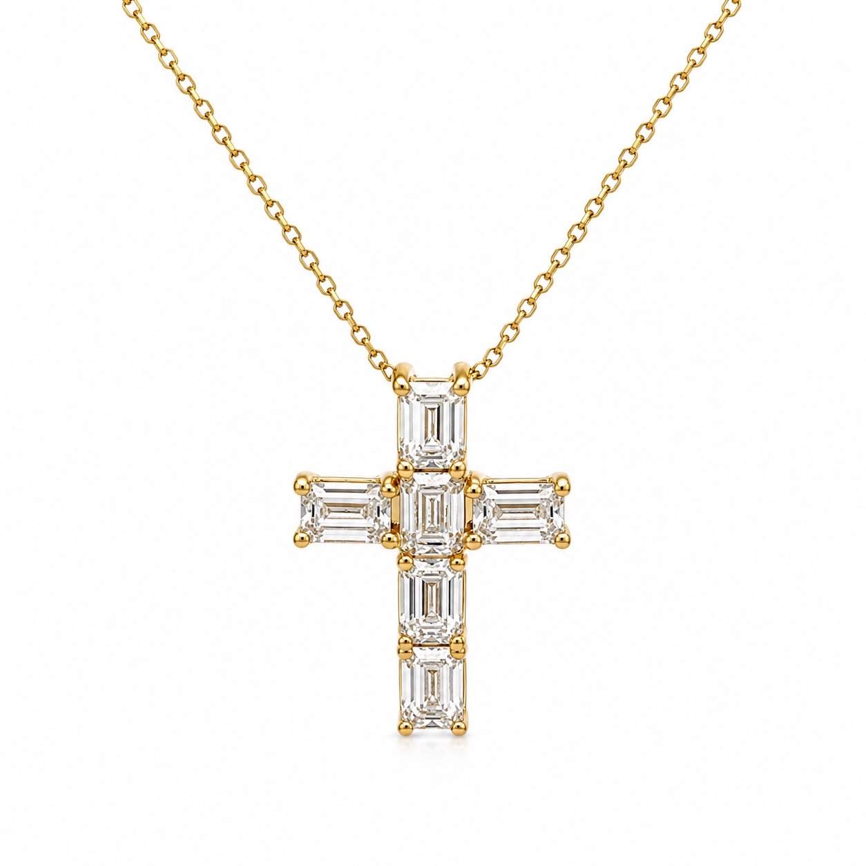 Diamond Cross Pendant Necklace