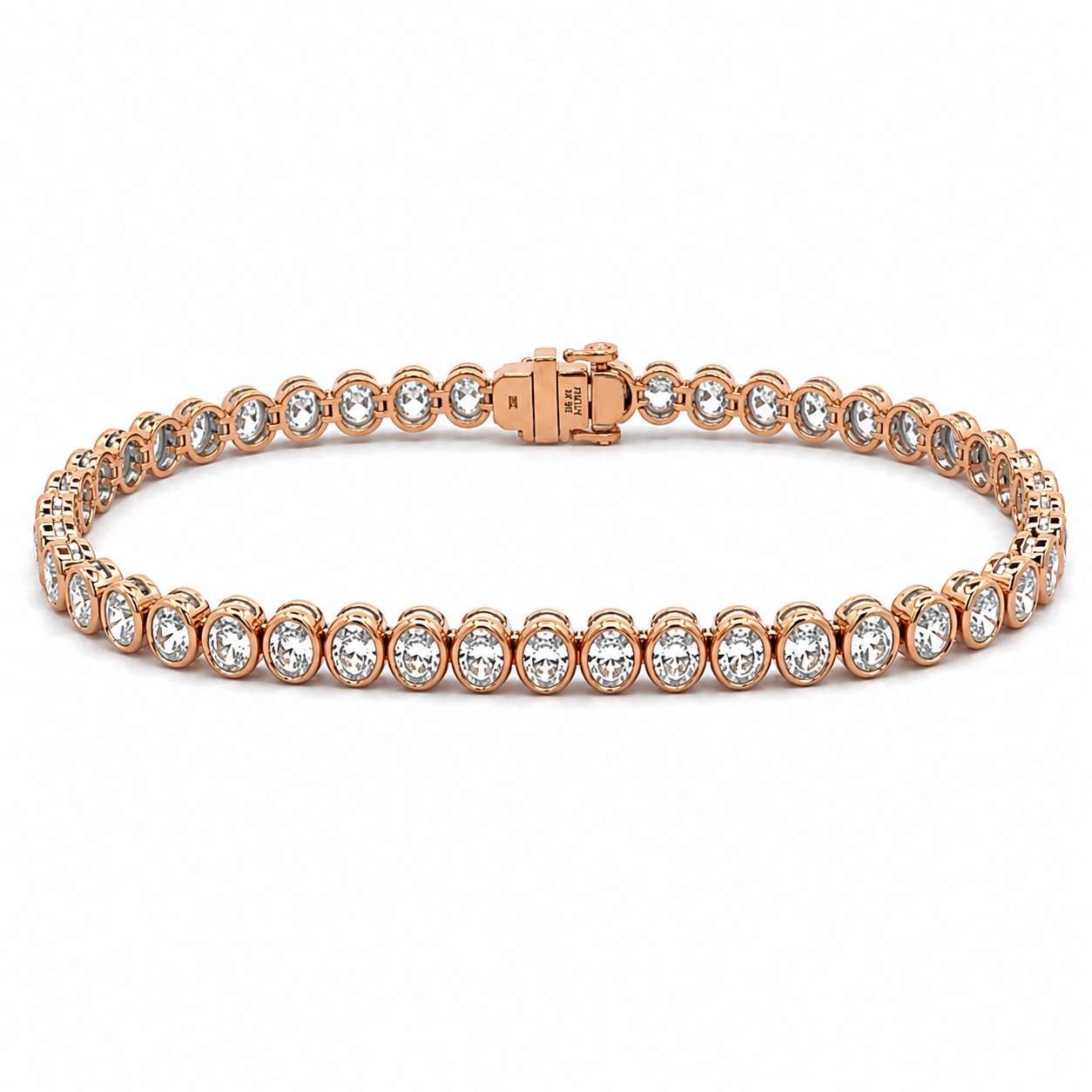 Bezel-Set Diamond Tennis Bracelet